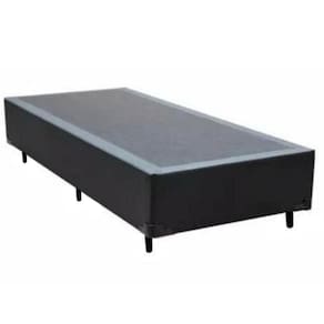 Base Cama Box Solteirão Corino Linhão Preto 37X108X188 AN