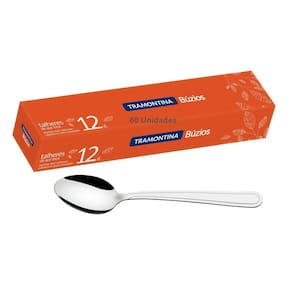 Conjunto Colher De Mesa 60 Peças Restaurante Tramontina Inox Buzios