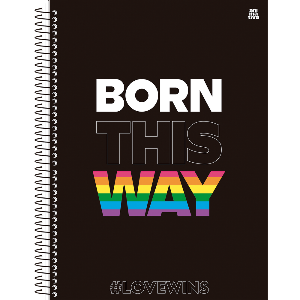 CADERNO UNIV. C/D 1X1 LOVE WINS 80fl