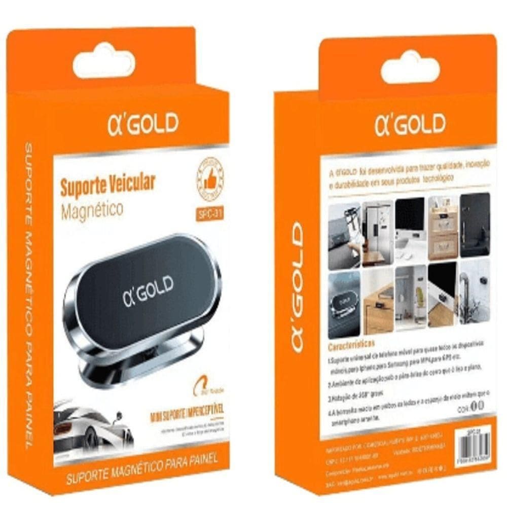Suporte De Celular Magnético Para Painel De Carro Spc-30 A\`gold