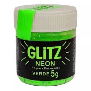 Corante Pó GLITZ NEON Para Decoração - Brilha na Luz Negra Glitz Verde