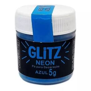 Corante Pó GLITZ NEON Para Decoração - Brilha na Luz Negra Glitz Azul