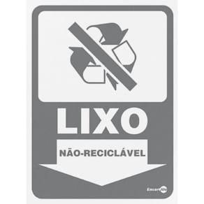 Placa Sinalização - Lixo Não Reciclável