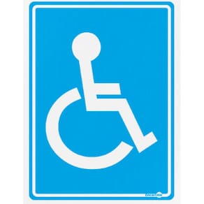 Placa Sinalização Banheiro Cadeirante Deficiente Físico