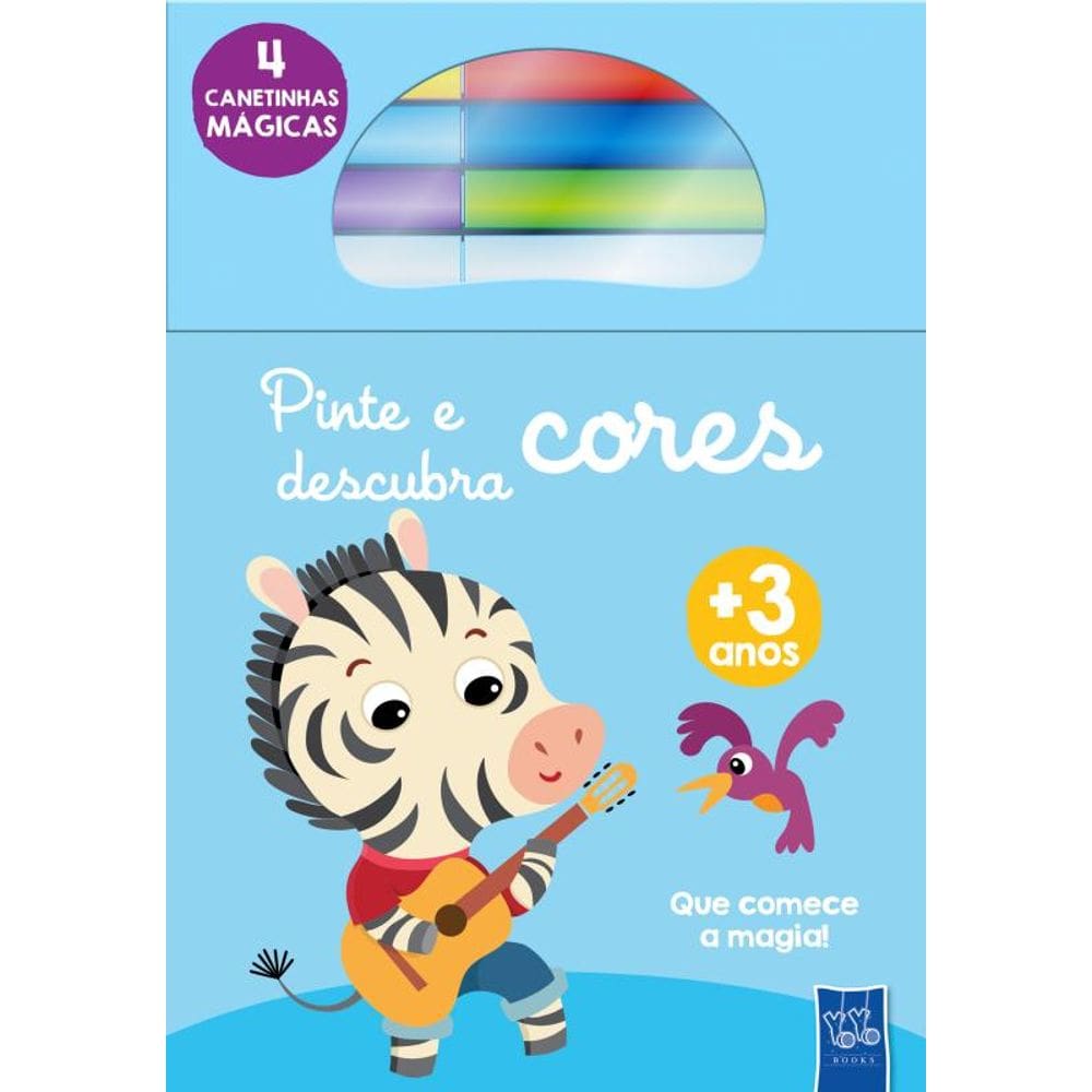 Pinte e descubra cores: Zebra