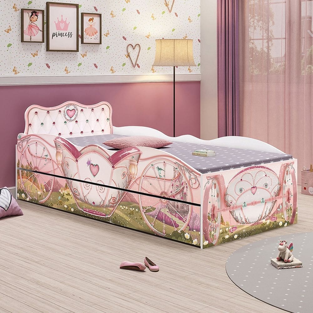 Bicama Reino Mágico Fun 76 X 201 X 93,5 Rosa