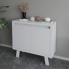 Balcão para Escritório 90cm com 2 Portas e 1 Prateleira Me4147 Branco