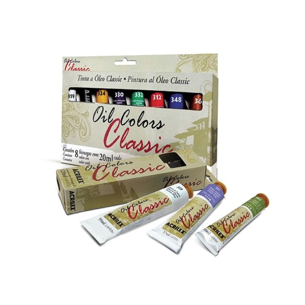 Tinta Oleo Oil Colors Classic Profissional acrilex 8 Bisnaga