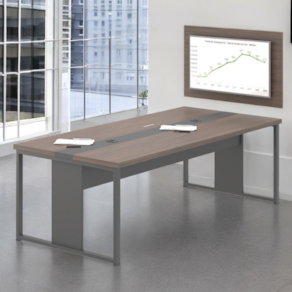 Mesa para Escritório Com Painel TV 40" Lisboa Freijó Preto