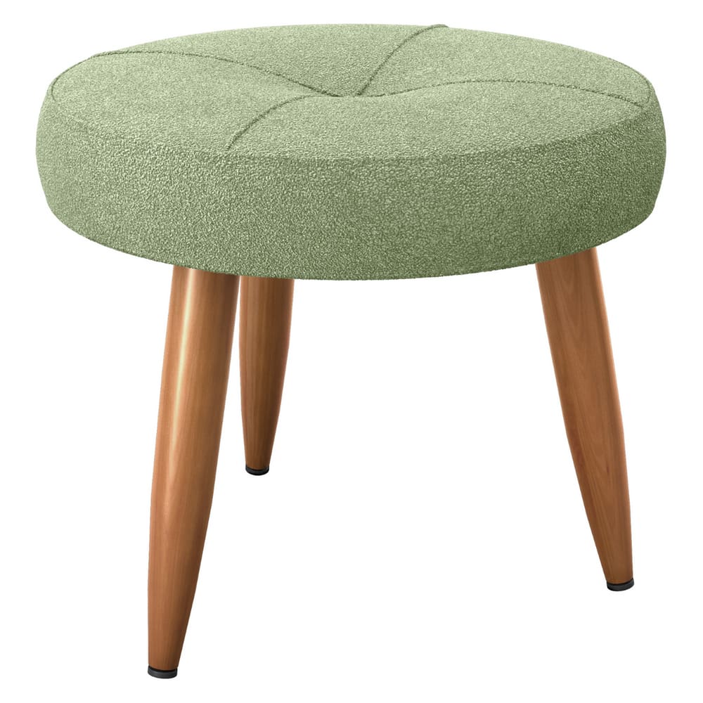 Puff Redondo para Sala Miami Boucle Oliva