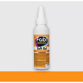 Corante Liquido em Gel Comestível Concentrado Soft Gel Fab 60g Laranja
