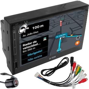 Multimídia 7`` Polegadas H-Tech HT-7030CA Android 2GB + 32GB Padrão Japonês + Câmera de Ré