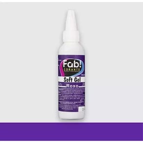 Corante Liquido em Gel Comestível Concentrado Soft Gel Fab 60g Roxo