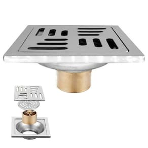 Ralo Aço Inox 10x10 Anti Odor Anti Inseto Banheiro Lavabo Cozinha Lavanderia Rapido Escoamento Resistente Area Interna Externa
