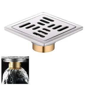 Ralo Inox 10x10 Anti Odor Anti Inseto Banheiro Lavabo Casa Cozinha Lavanderia Rapido Escoamento Area Interna Externa Anti Corrosao Resistente