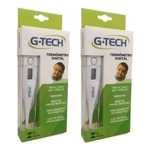 Kit Com 2 Termômetro Digital G-tech Th1027 Branco - G-tech