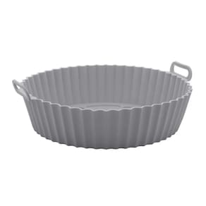 Forma de Silicone Redonda p/ Air Fryer Praticidade na Cozinha!