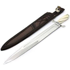 Javalizeira Forjada Sabre / Baioneta, Cabo Osso - Lâm. 39 cm.