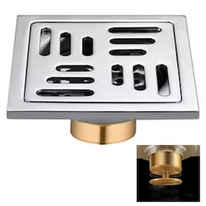 Ralo Inox 10x10 Anti Odor Anti Inseto Banheiro Lavabo Casa Cozinha Lavandeira Quintal Rapido Escoamento Anti Corrosao Higienico Resistente
