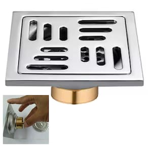 Ralo Inox 10x10 Anti Odor Anti Inseto Banheiro Lavabo Casa Cozinha Lavandeira Quintal Jardim Resistente Higienico Seguro