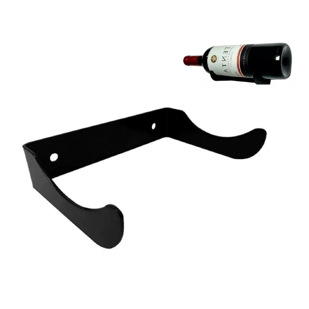 Suporte Garrafa de Vinho de Parede Reforçada Slim Adega Vertical 05 un