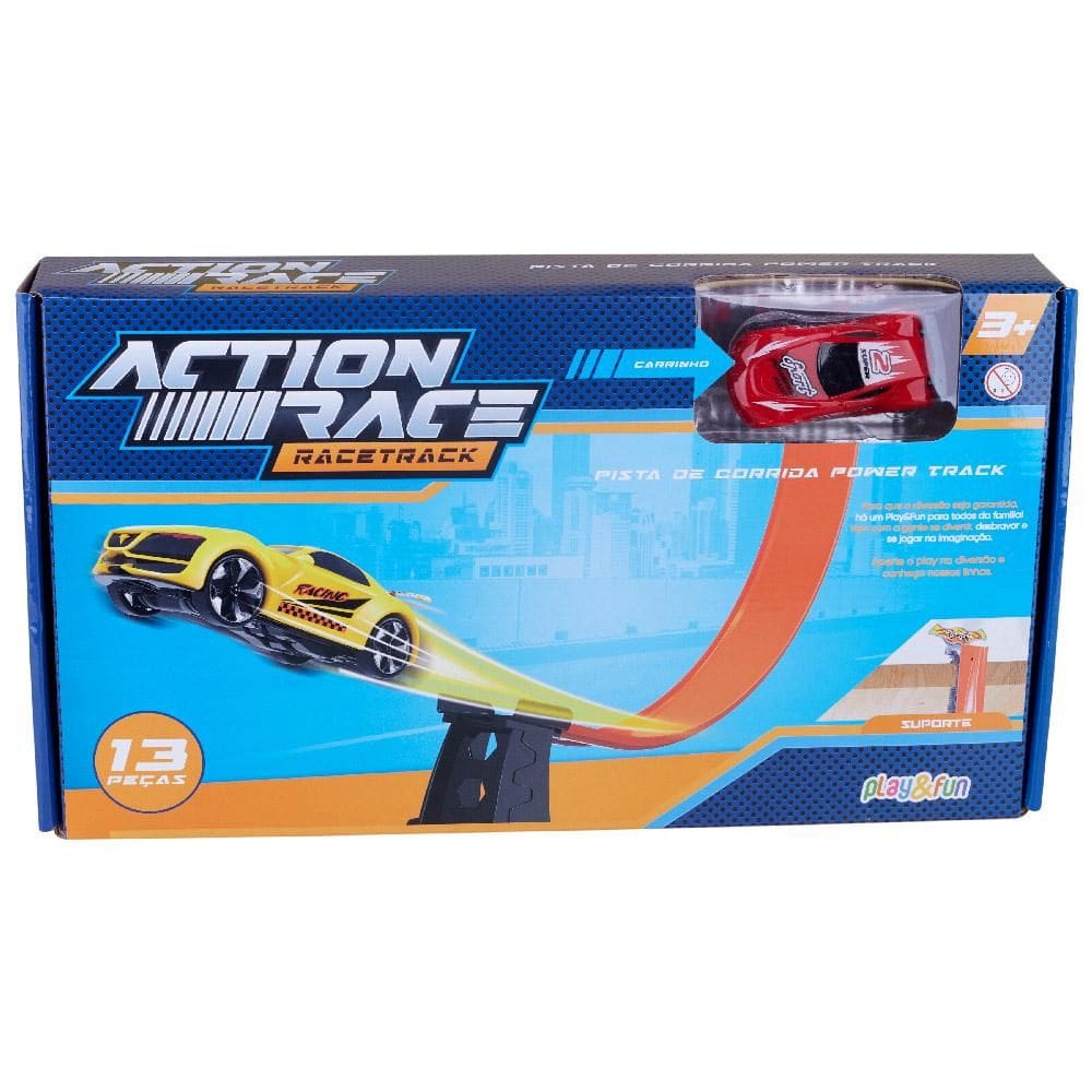 Pista Power Track com Carrinho Play&Fun
