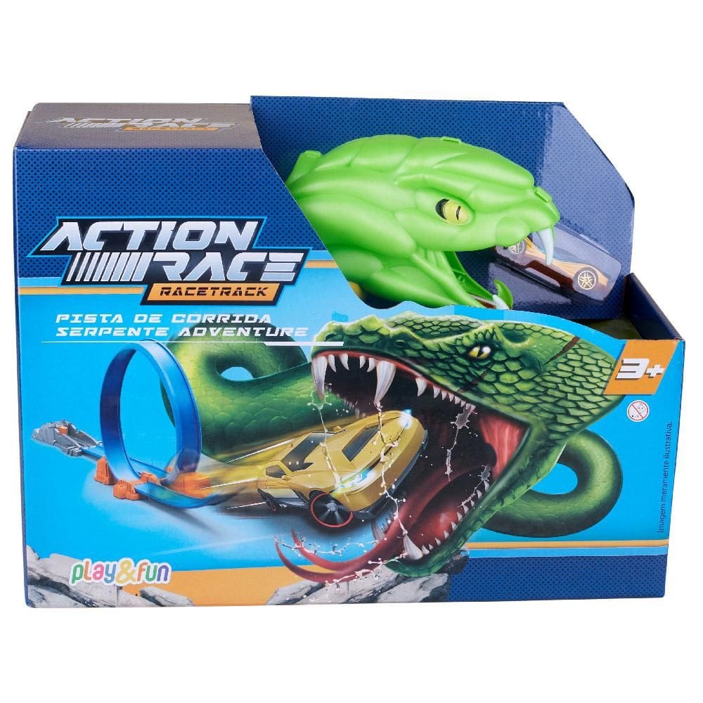 Pista Looping com Carrinho Serpente Adventure Play&Fun