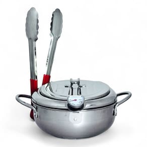 Fritadeira Japonesa Fryer Aço Inox 29 Cm 4,2l Com Termômetro