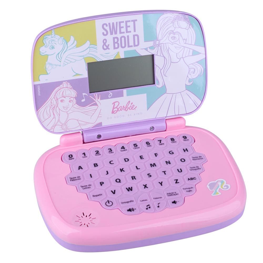 Laptop Infantil Educativo Bilíngue Barbie Candide 1812