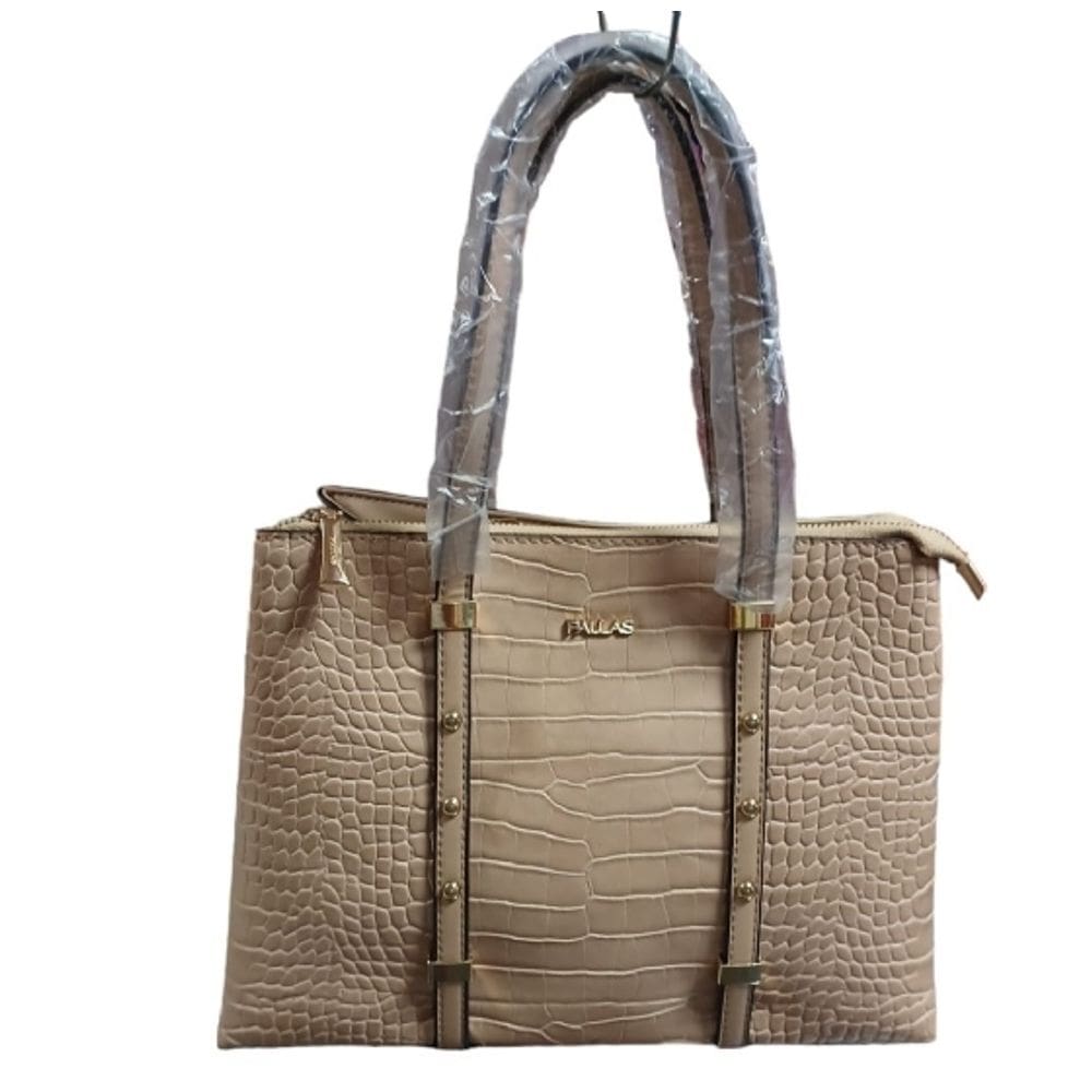 Bolsa Feminina Mão Alça Tiracolo Corino Nude CA 346 Pallas