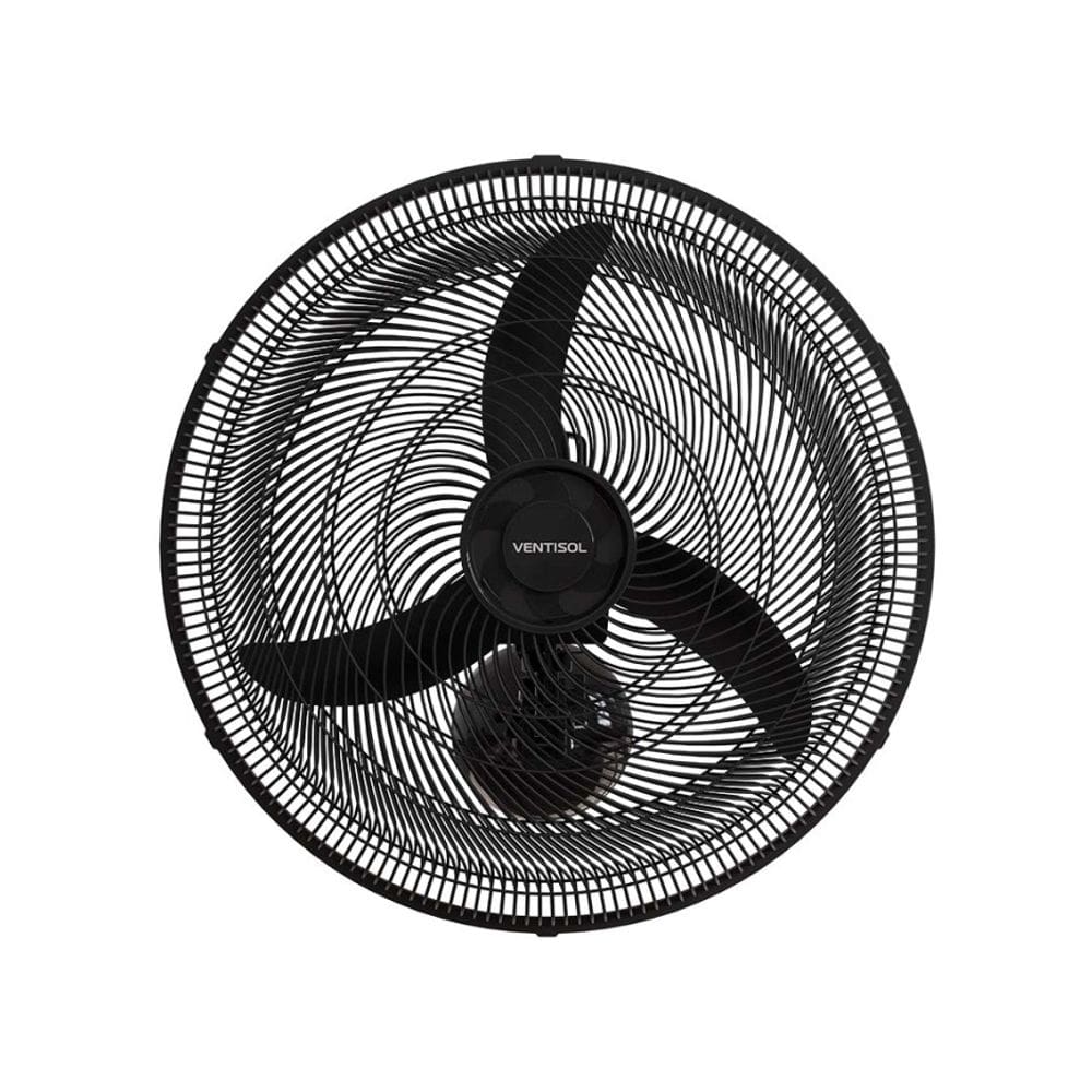 Ventilador de Parede Preto 50cm New Plástico 130W Ventisol 127V