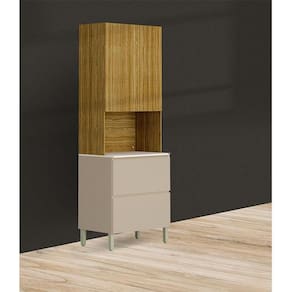 Armário Paneleiro 3 Portas 1 Gaveta Ambiente Art Freijó Vanilla Riscatto – Kits Paraná