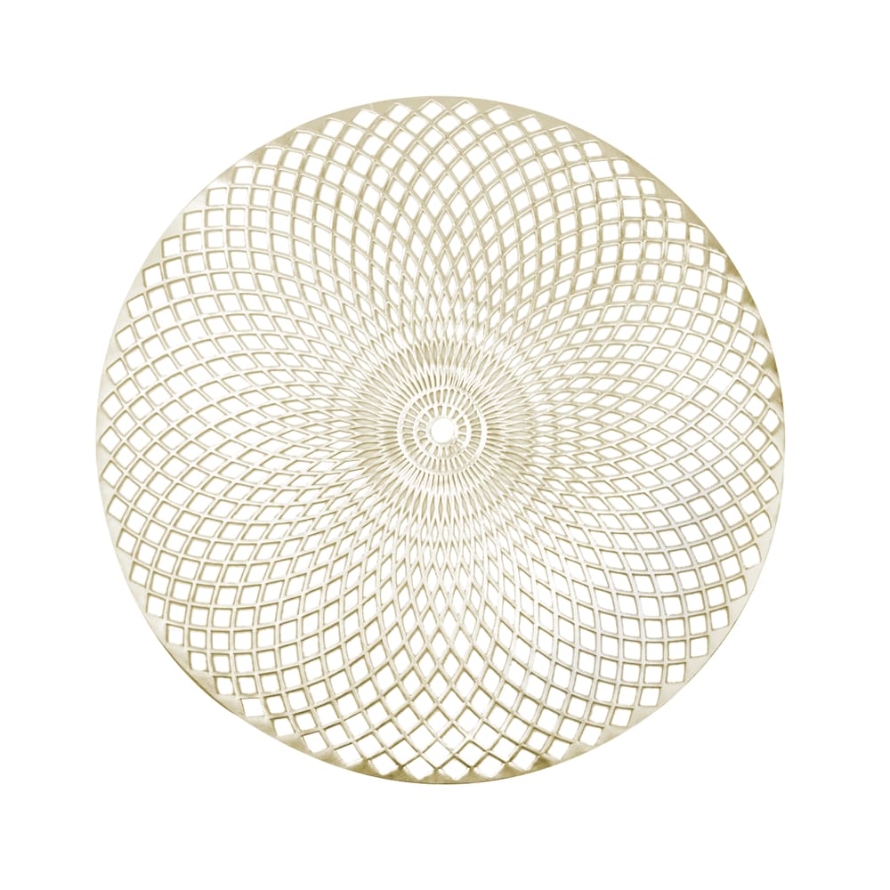 Lugar Americano Vazado Plástico Redondo 38Cm Decoração Mesa