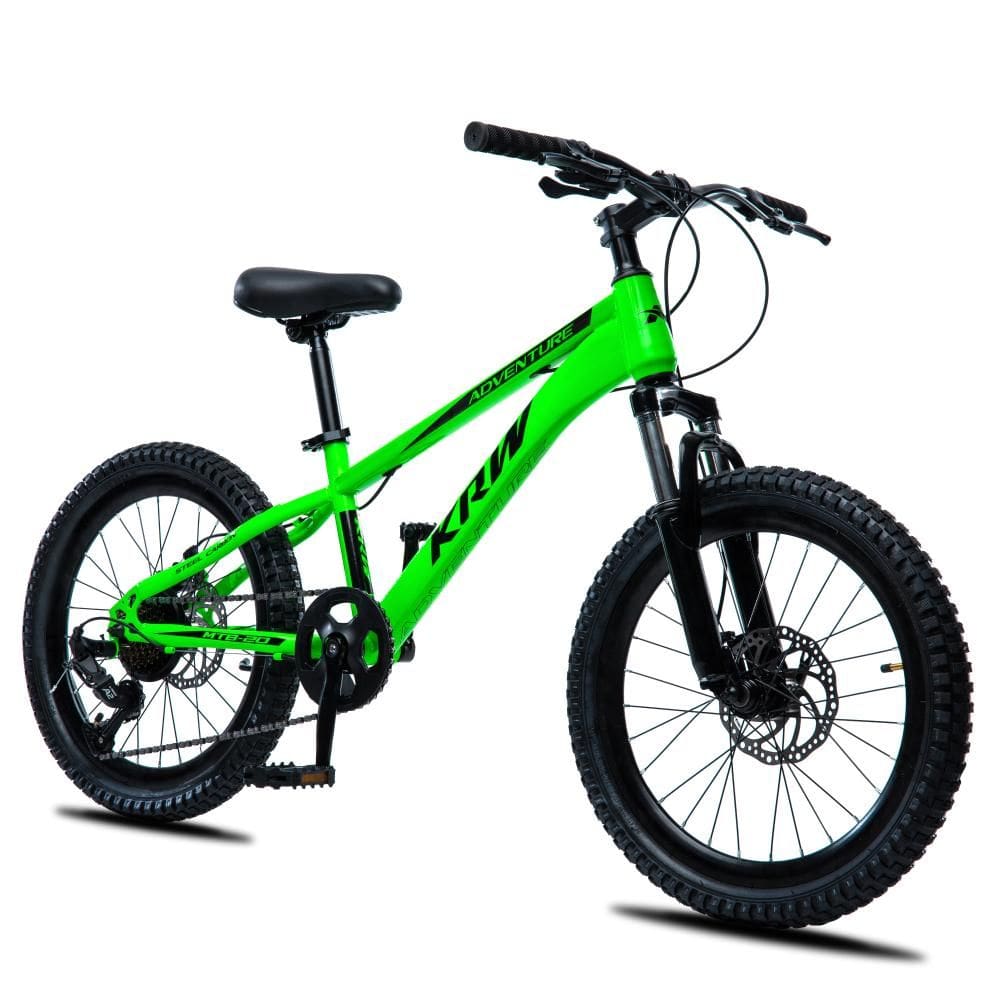 Bicicleta Krw L20 Aro 20 Rígida 7 Marchas - Verde/preto