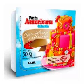 Kit 3 Pasta Americana Colorida Extra Macia Arcolor 500gr Azul - Cores Intensas e Vibrantes
