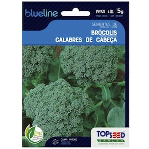 Sementes de Brócolis Calabrês de Cabeça Blueline TOPSEED