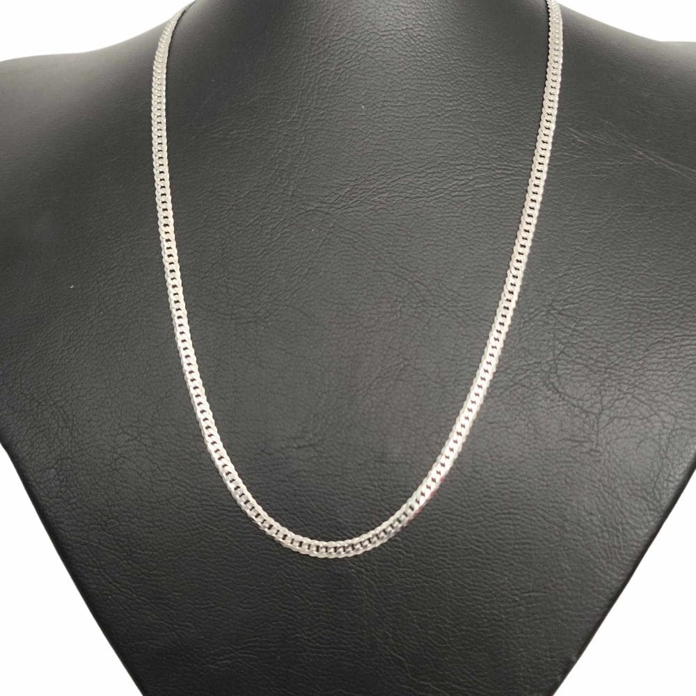 Corrente Cordão Prata 925 Maciça Grumet Dupla 3mm - 60cm