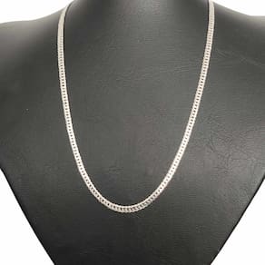 Corrente Cordão Prata 925 Maciça Grumet Dupla 3mm - 60cm