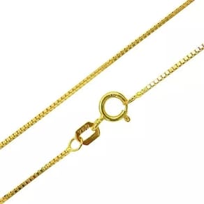 Corrente Cordão Banhado Ouro 18k Veneziana 1MM - 70CM