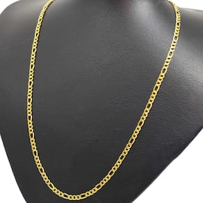 Corrente Cordão Banhado Ouro 18k 3X1 3MM - 60CM