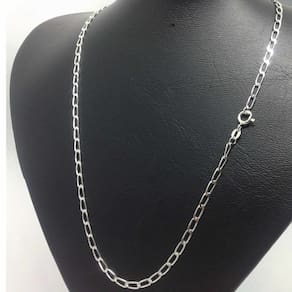 Corrente Cordão Prata 925 Maciça Grumet Longa 3mm - 70cm