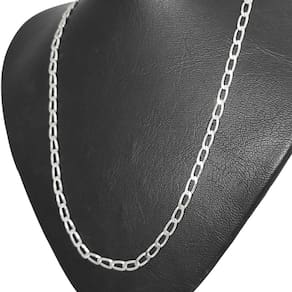 Corrente Cordão Prata 925 Maciça Grumet Longa 4mm - 70cm