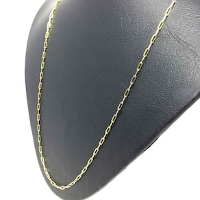 Corrente Cordão Banhado Ouro 18k Kartie Cadeado Longo 2MM - 60CM