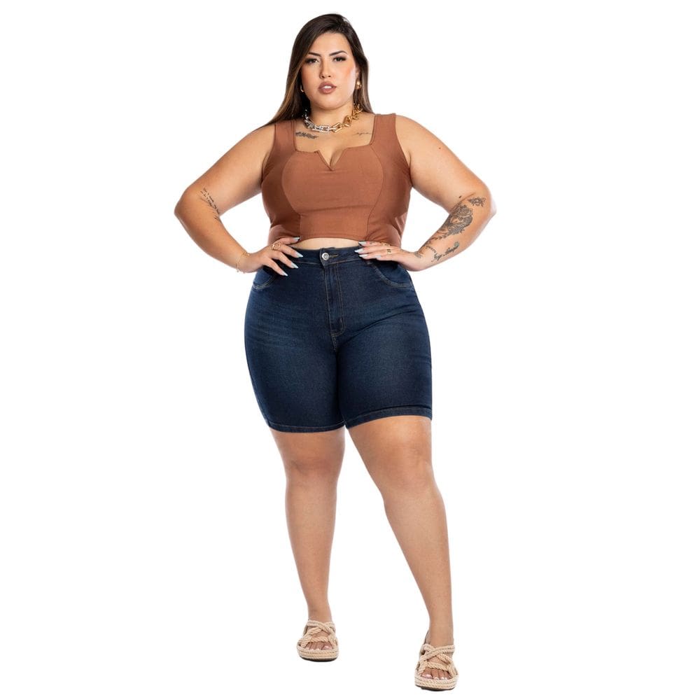 Bermuda Biotipo Jeans Feminina 