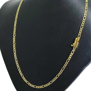 Corrente Cordão Banhado Ouro 18k 3x1 Fecho Gaveta 3MM - 60CM