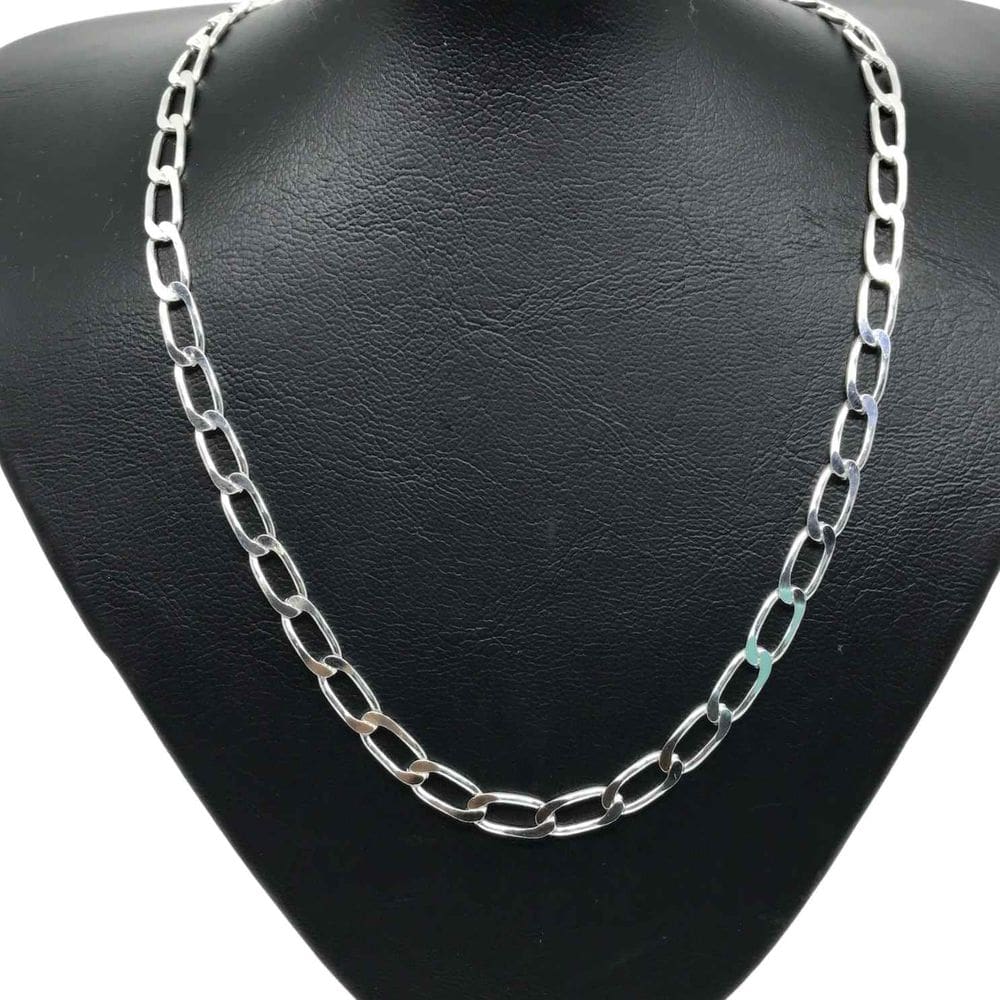 Corrente Cordão Prata 925 Maciça Grumet Longa 6MM - 60CM