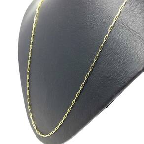 Corrente Cordão Banhado Ouro 18k Kartie Cadeado Longo 2MM - 50CM