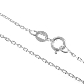 Corrente Cordão Prata 925 Maciça Kartie Cadeado Curta Italiana 1MM - 60CM