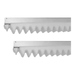 2 Metros De Cremalheira Industrial Com Gomos Nylon Branco