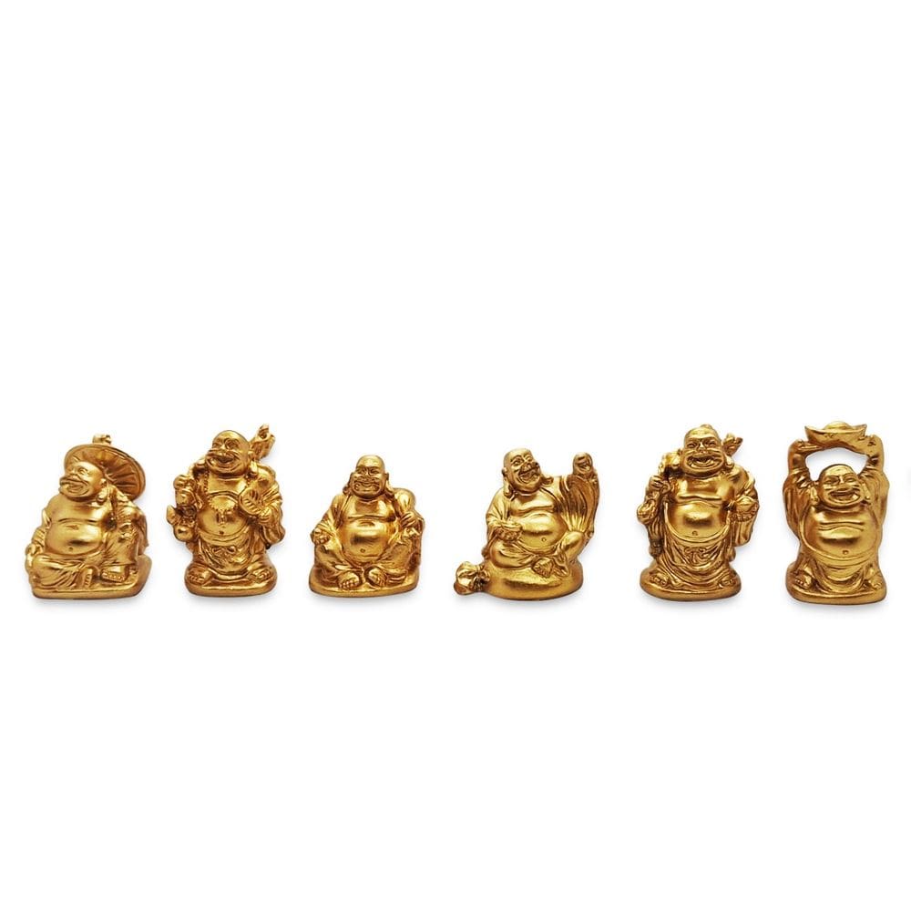 Kit Mini Budas Da Sorte Alegria e Prosperidade Enfeite 4 cm